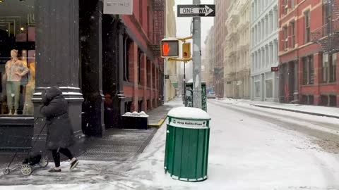 New York in snow