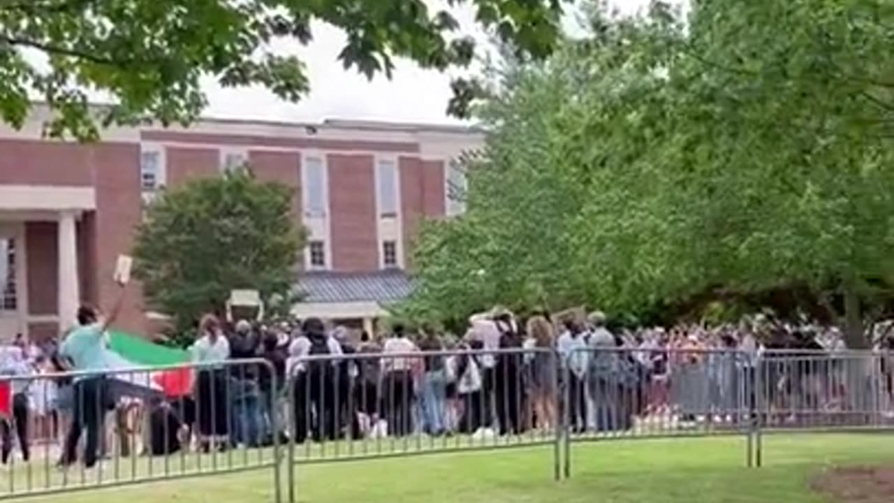 Fraternities Join Together To Sing The National Anthem As Anti-Israel Protestors Lose It