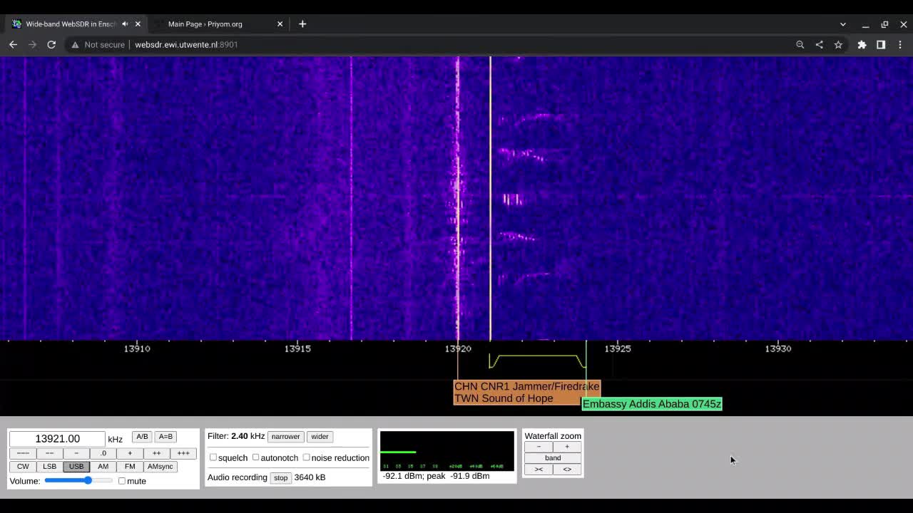 E06 English Man Unscheduled TX 27/01/2023 1006 UTC 13921kHz