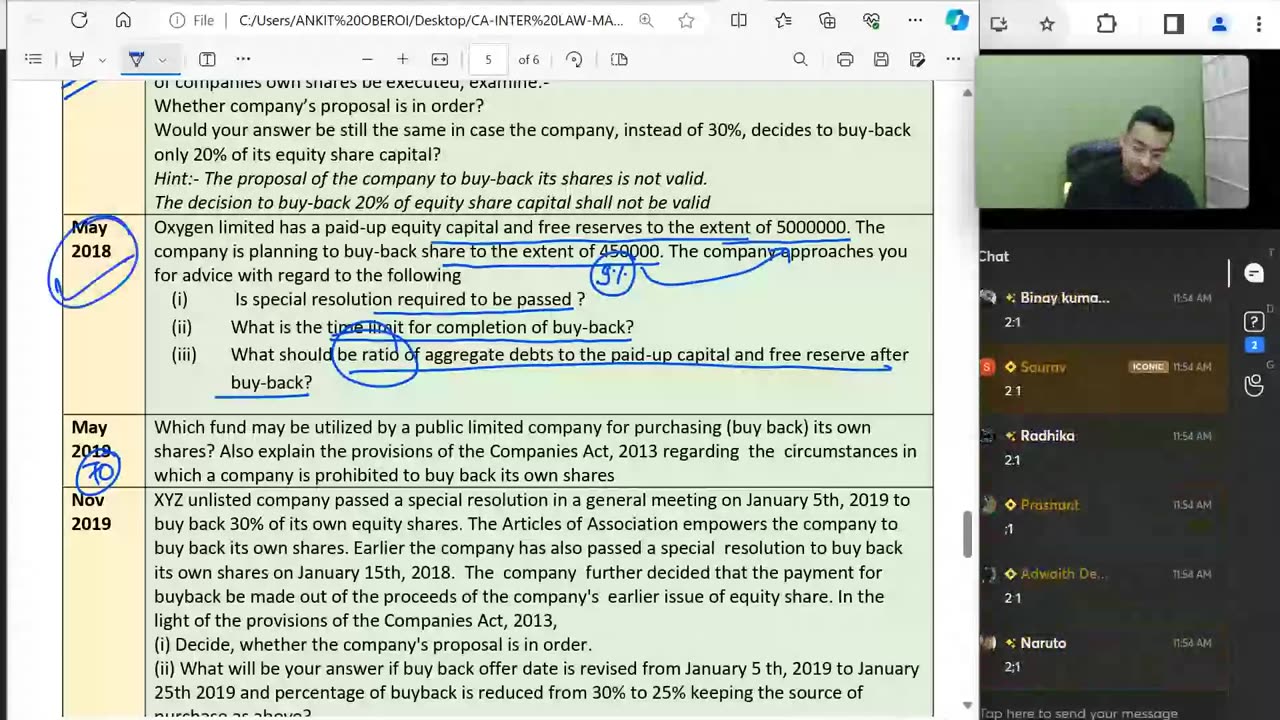 Share & Share Capital Part-5