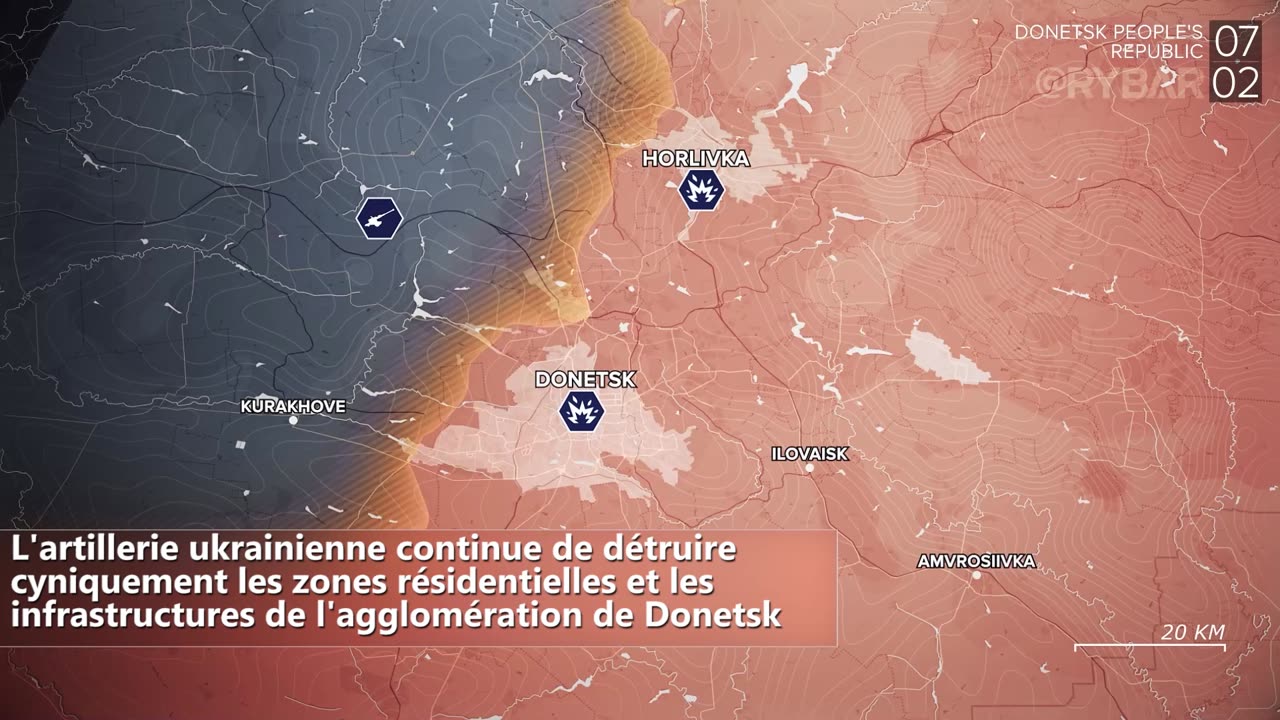 Carte militaire de @rybar : 7 février 2023.