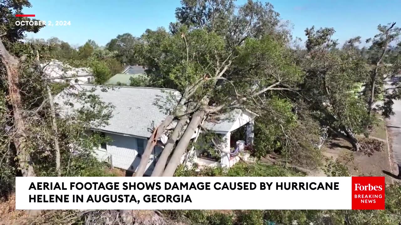 Aerial Footage Shows The Damage Hurricane Helene Caused In Augusta, Georgia