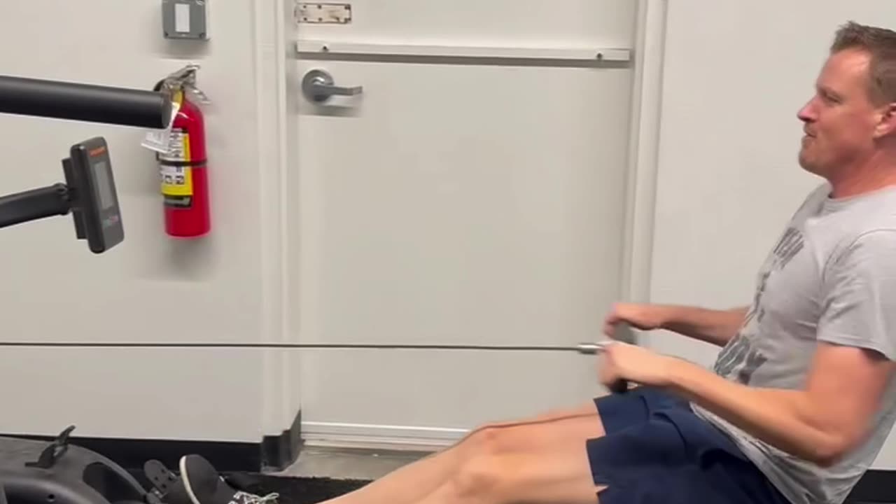 Pulling strong on the rower