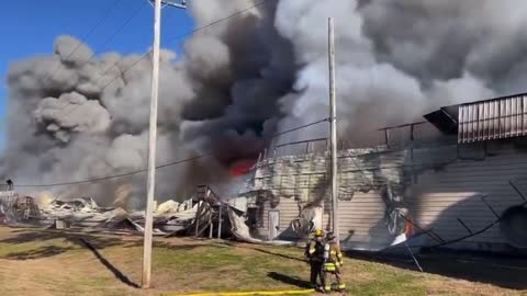 Connecticut Firefighters stand around while 100,000 chickens burn.