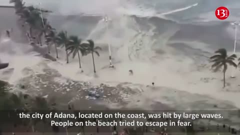 Massive waves hit Turkey's coastline, fears of Tsunami: 3-meter high Tsunami may hit Turkish coast
