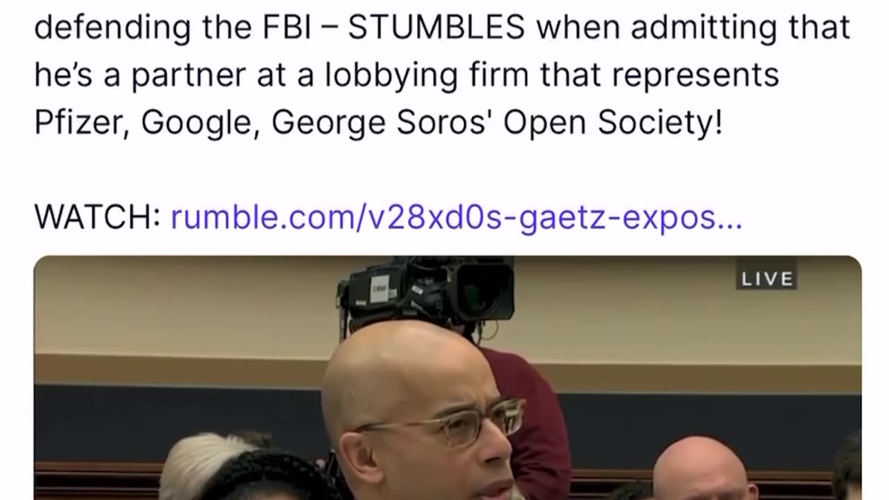 Corruption is all over our federal government. Pfizer, Google, Soros keep getting heat.