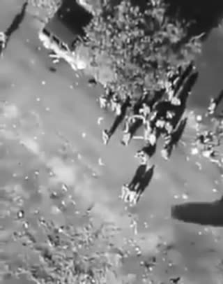 Russian Soldiers Vaporized by Artillery Shell