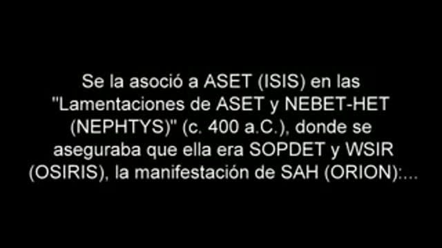 Sopdet, Sothis La DEA EGIZIA associata ad ISIDE personificazione della STELLA SIRIO nella costellazione del CANE MAGGIORE venerata dalla massoneria nel culto della DEA MADRE POLITEISTA PAGANO MASSONICO MITOLOGIA EGIZIA DOCUMENTARIO