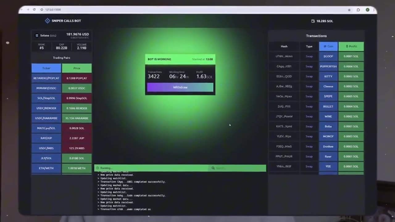 50 SOL Each Week! Memecoin Trading Bot Created by SOL DEV