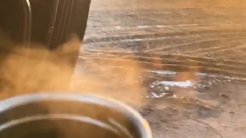Ukrainian Helicopter Pilot Stops for Coffee on the Way to Work