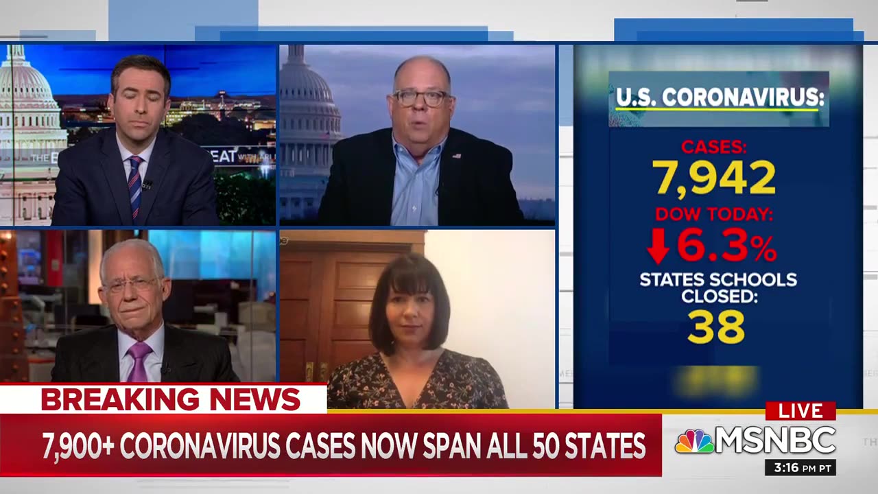 Larry Hogan March 18, 2020 MSNBC Panel