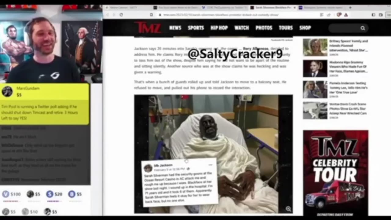 SALTY CLIP 61 RACISM HURTS BIRDS AND ELDERLY BLACK MAN IN BLACK FACE GETS ROUGHED UP LSW