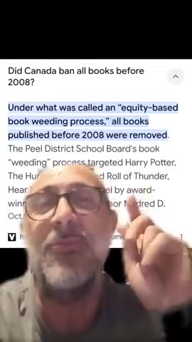 Canada is BANNING Books Before 2008-SERIOUSLY