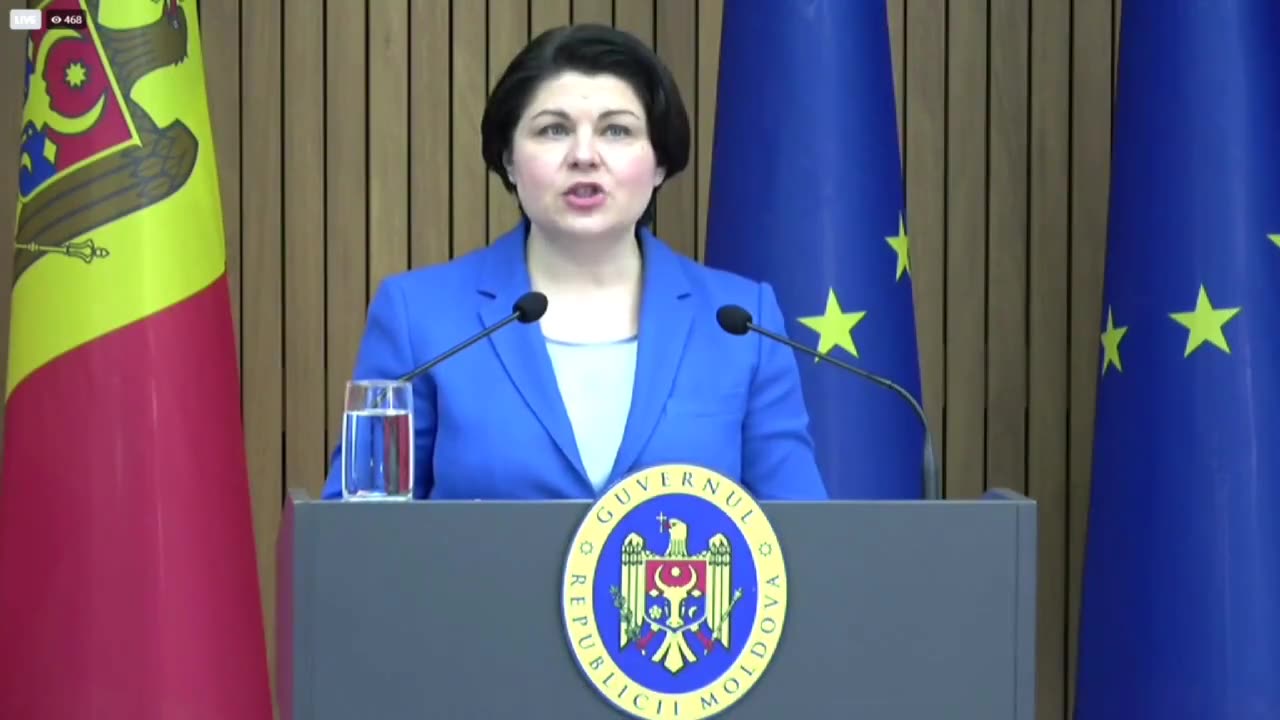 Pro-Western Prime Minister of Moldova Natalia Gavrilita resigns; government collapses amid series of crises in nation that borders Ukraine