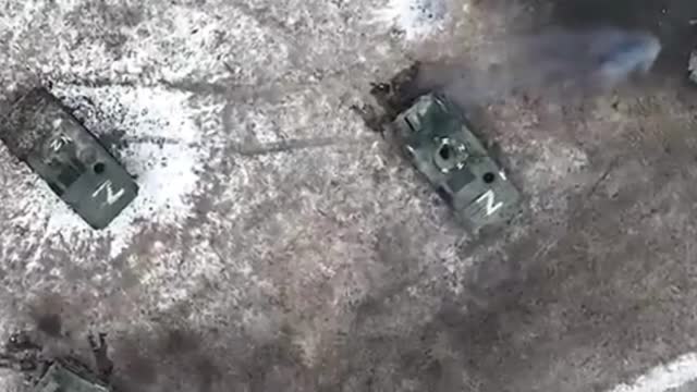 RUSSIAN SPECIAL FORCES DESTROY UKRANIAN ARMOURED VEHICLE NEAR DONETSK