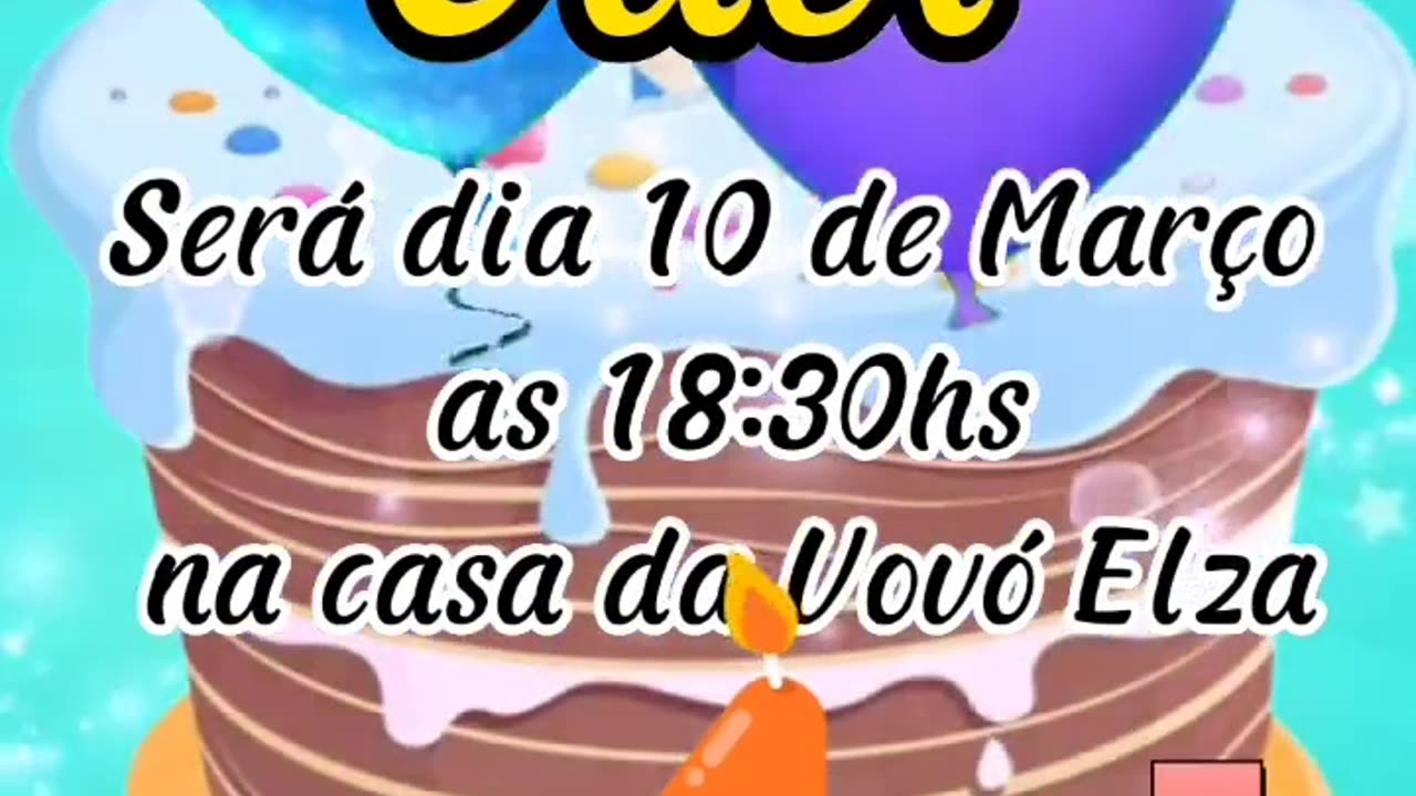 Convite de Aniversário Editável