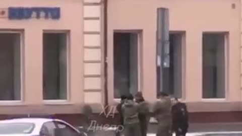 The Ukrainian military recruiters taken another man by force