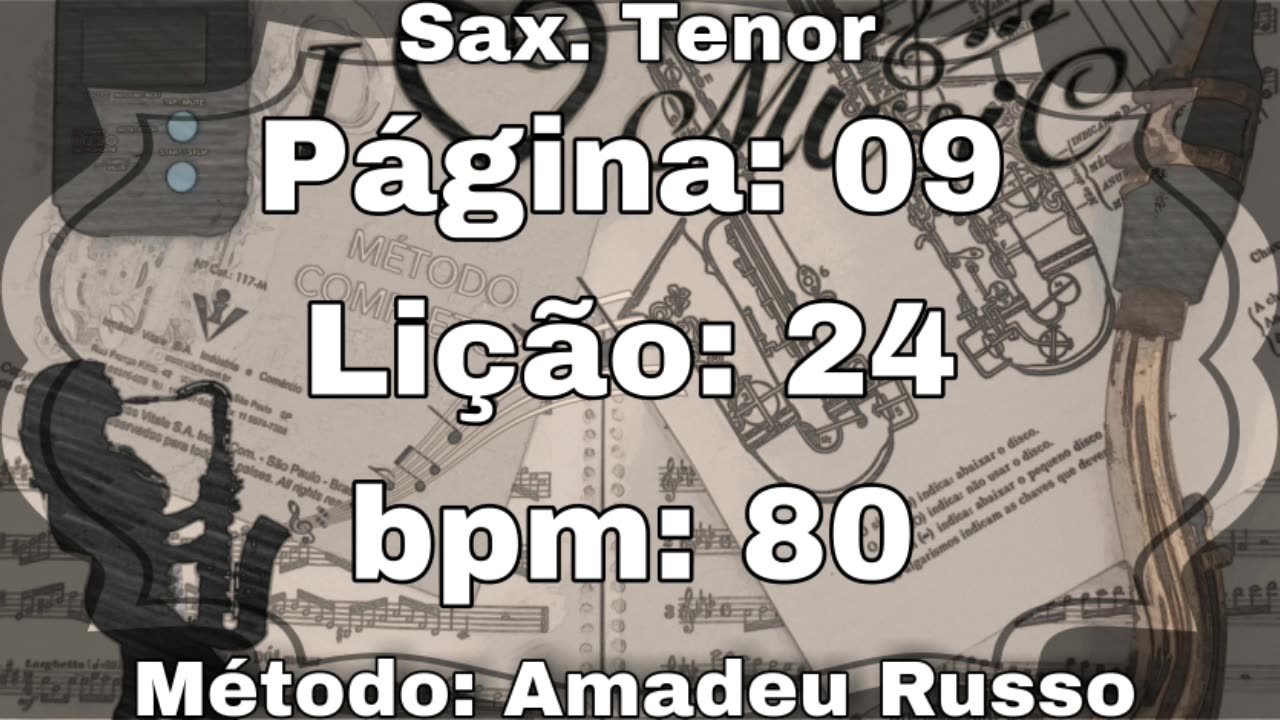 Página: 09 Lição: 24 - Sax. Tenor [80 bpm]