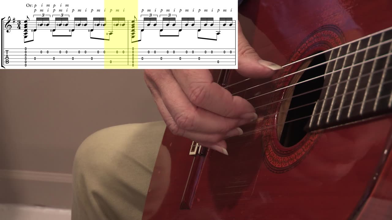Leyenda Right-Hand Technique Video #19: Strum chord with thumb, tremolo, strum chord with thumb