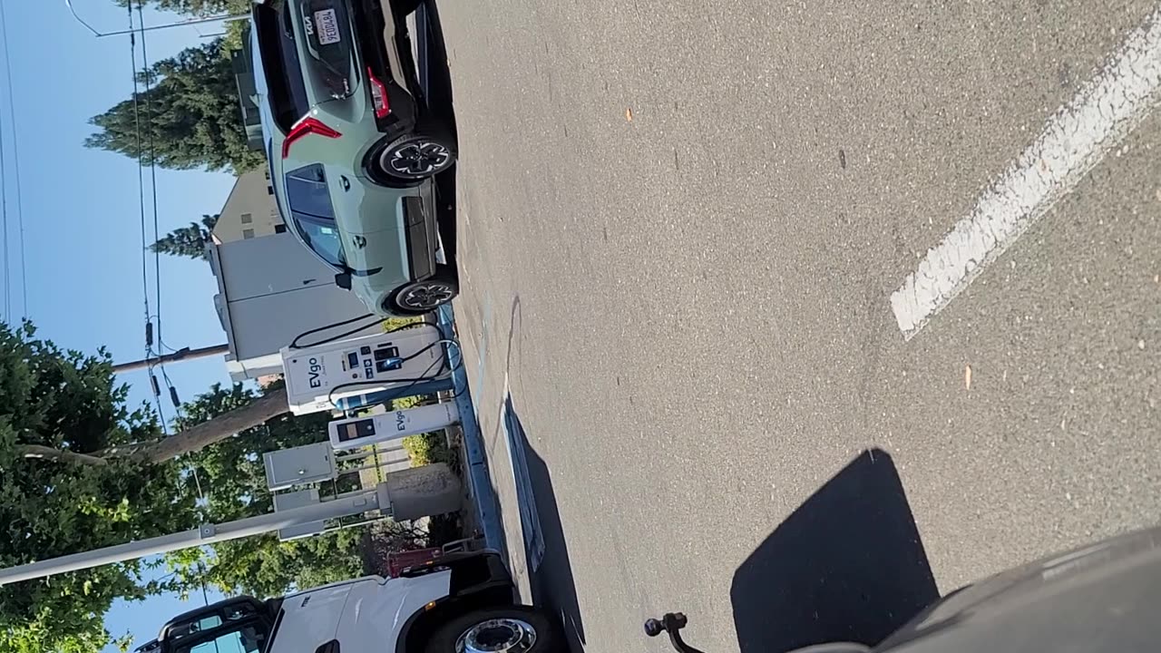 Electric Vehicle Big Rig needs a charge