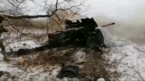 Footage of Ukrainian Field Artillery