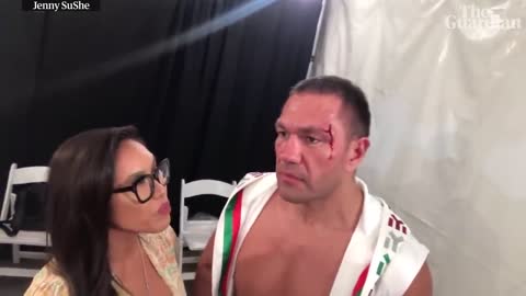 Boxer Kubrat pulev kisses and going uncontrol female reporter on lips during interview