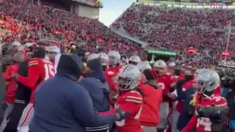 Police use pepper spray to stop fight after the Game.