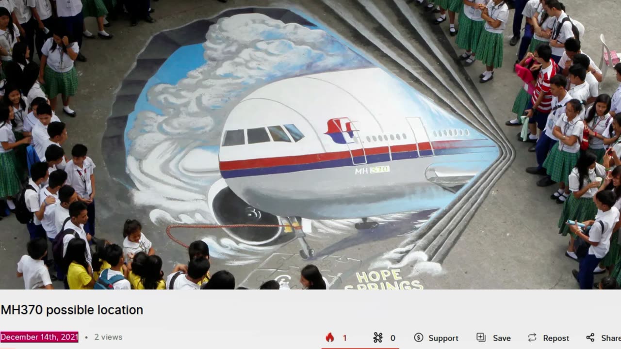 Malaysia Airlines Flight 370 possible location