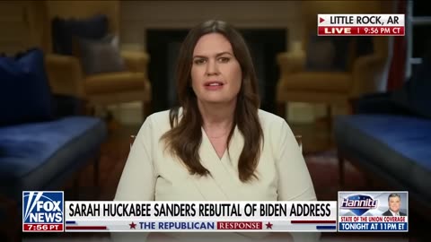 Sarah Sanders delivers Republican rebuttal to Biden's SOTU address