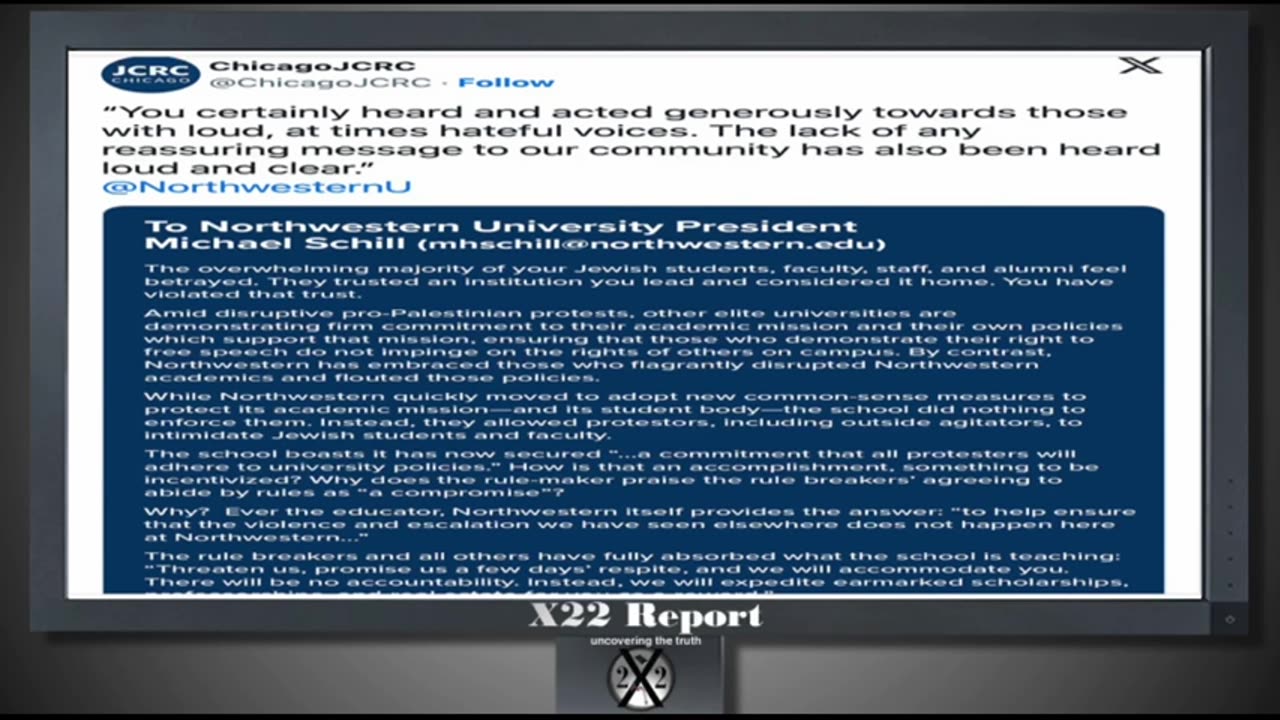 An update by X22report.com