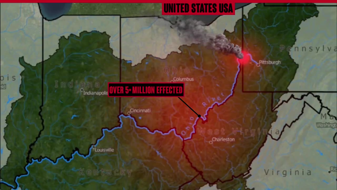 Vinyl Chloride, a deadly chemical has “contaminated the Ohio River due to train derailment