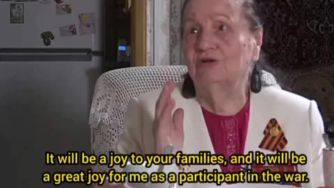 A veteran of the Second World War, Nina Bortnik a native of Stalingrad, who liberated Ukraine