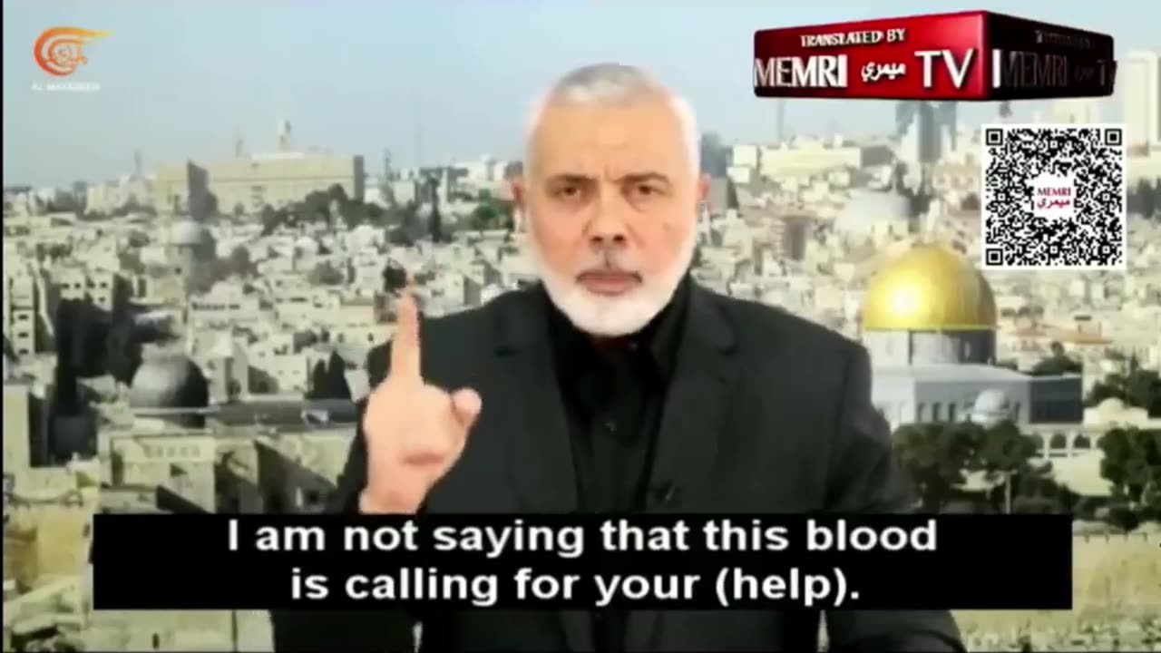 Ismail Haniyeh incites Palestinians to ignore Israeli evacuation warnings and purposely die.