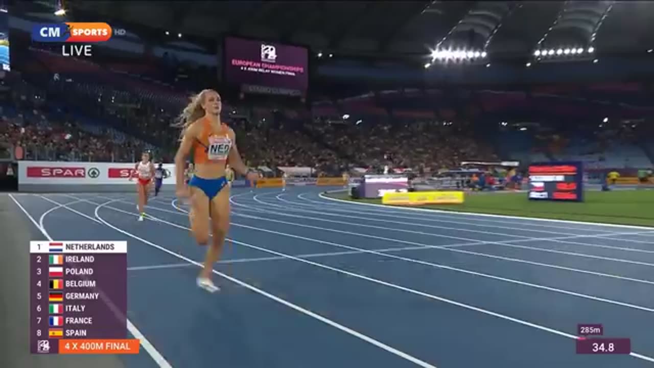 Netherlands Wins Women s 4x400m Relay Final ROMA 2024 Athletic