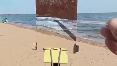 Painting the beach