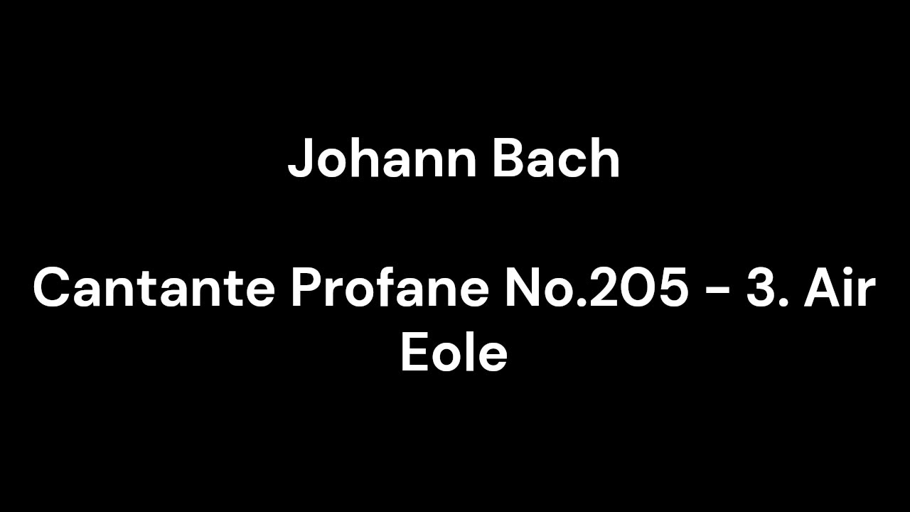 Cantante Profane No.205 - 3. Air Eole