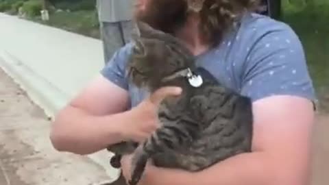 Cat rescued from sewer after missing for nearly two months