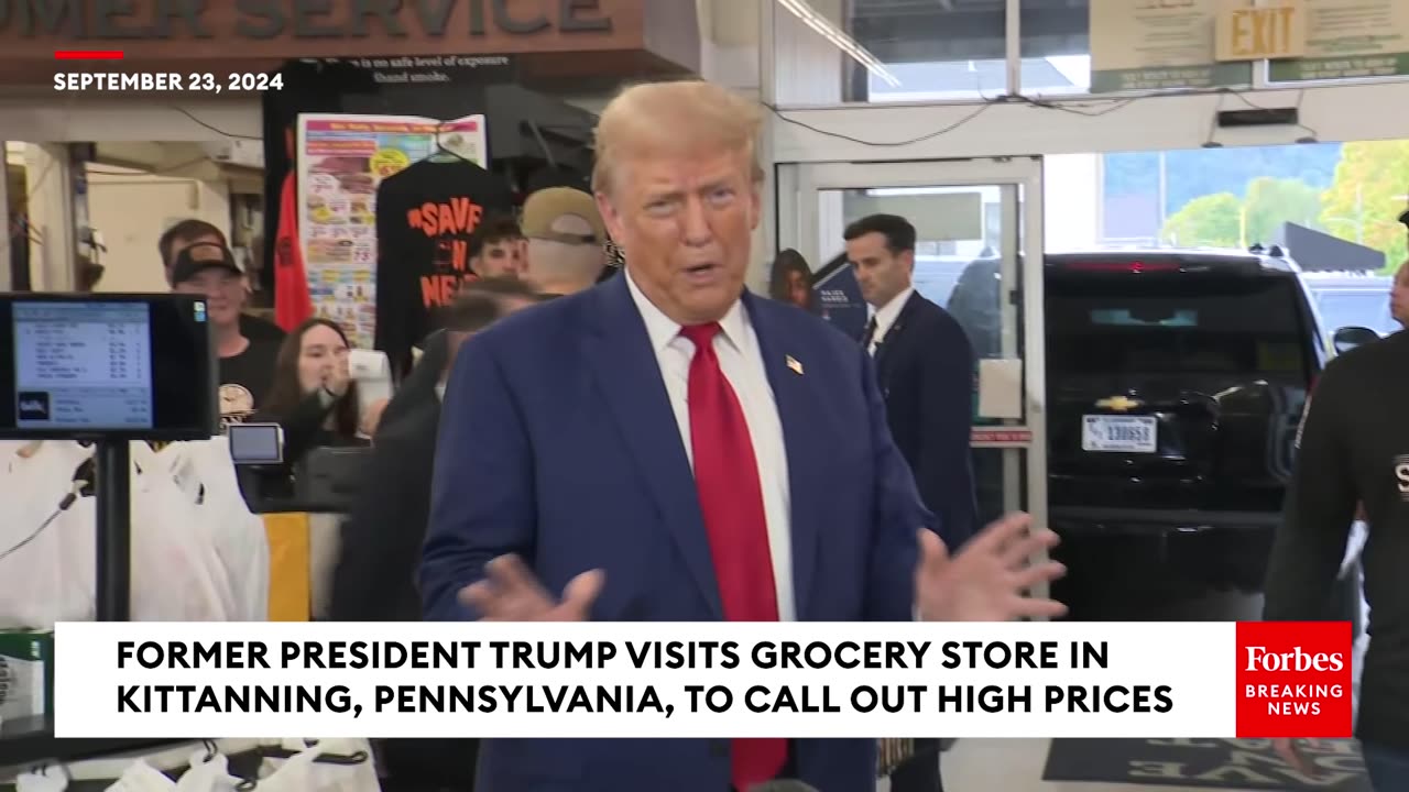 SURPRISE MOMENT: Trump Pays Unannounced Visit To Pennsylvania Grocery Store