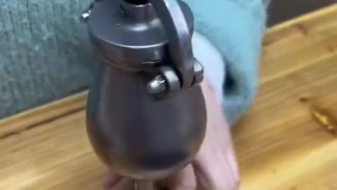 An antique popcorn machine
