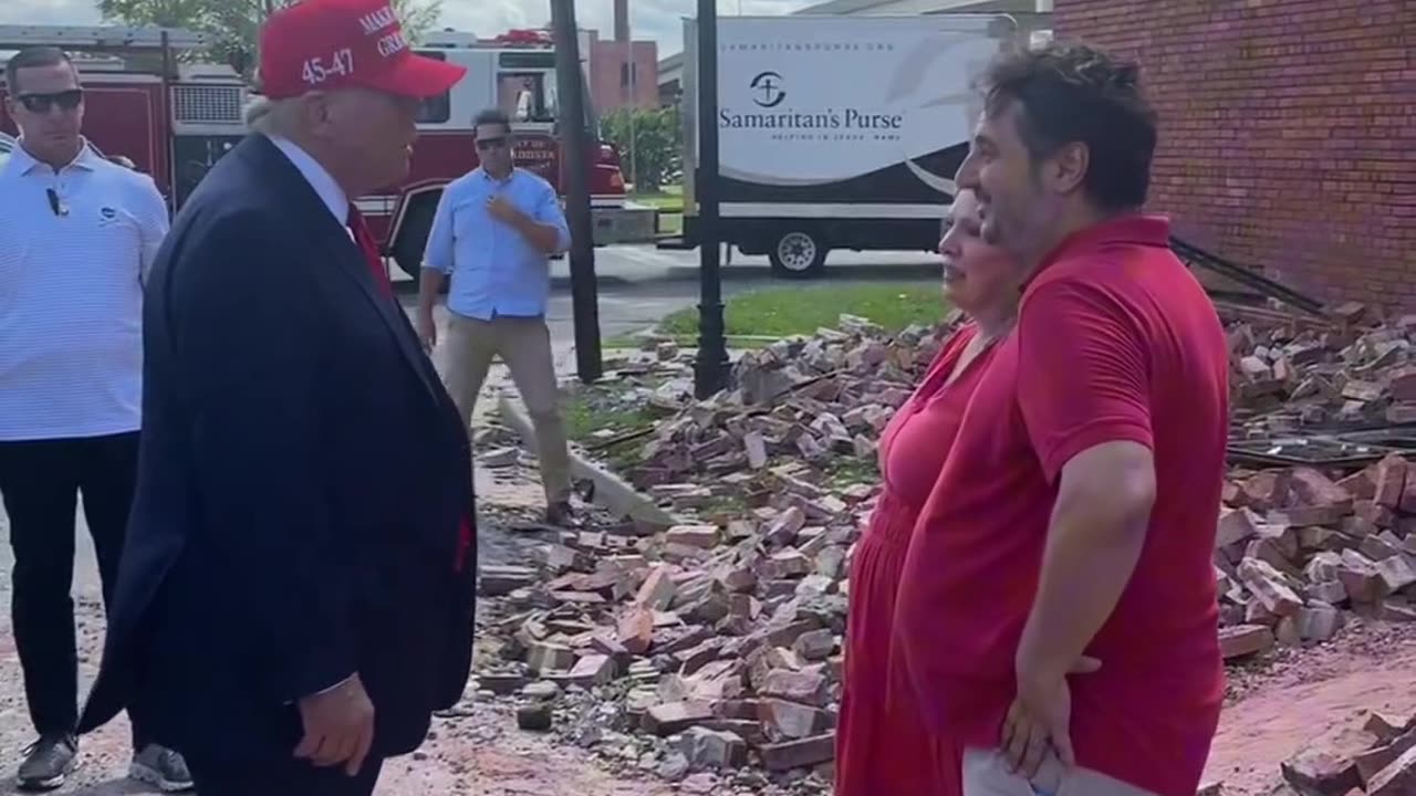 President Trump assists in the hurricane relief effort in Valdosta, Georgia