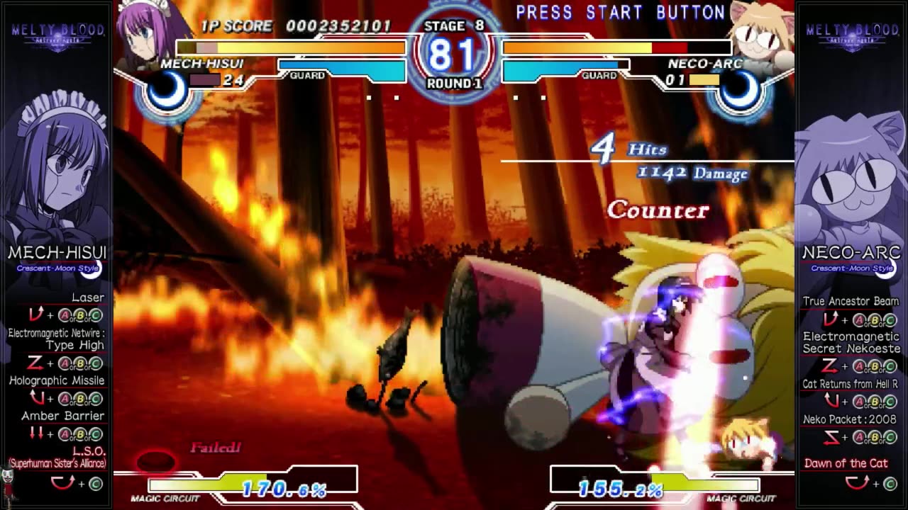 MELTY BLOOD Actress Again Current Code Playthroughs 4 PC Steam