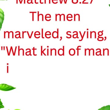 "The Disciples Marvel at Jesus' Authority Over Nature" Matthew 8:27.#shorts #youtube #yt #shortvideo