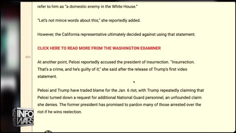 Newly Released Video Shows Nancy Pelosi Admitting J6 Was Her Fault