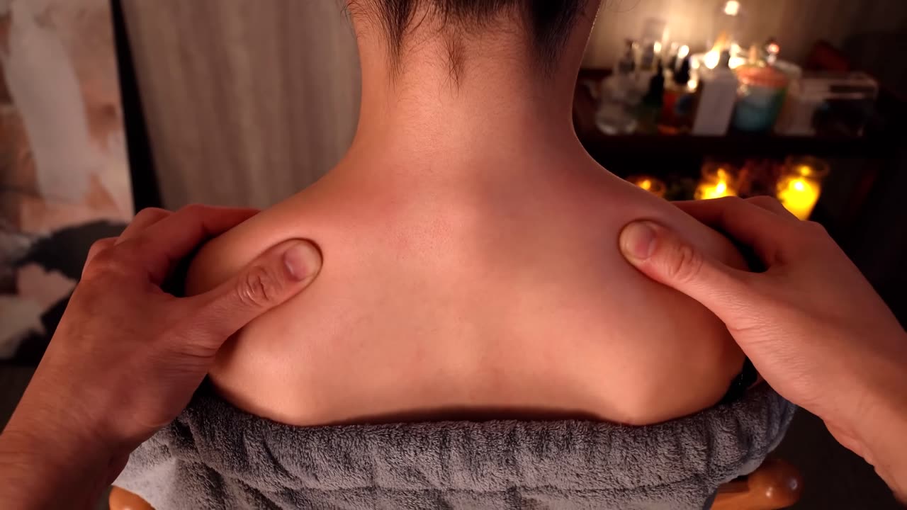 ASMR Comfortable massage brings restful sleep