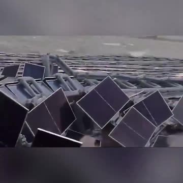 Storm destroys the world's largest floating Solar Panel Farm.