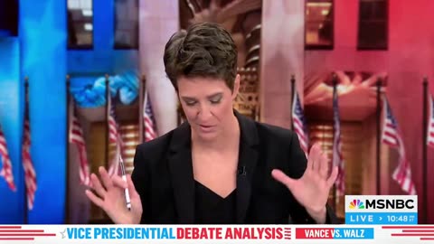 BREAKING: Rachel Maddow says Tim Walz won the debate and only had “one bad moment”...