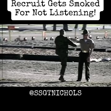 Military - USMC Bootcamp Recruit Gets Smoked For Not Listening