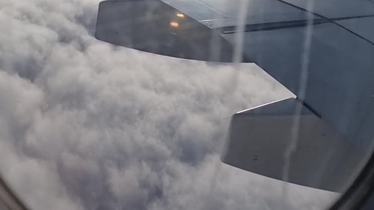 Sunshine sky seen from an airplane