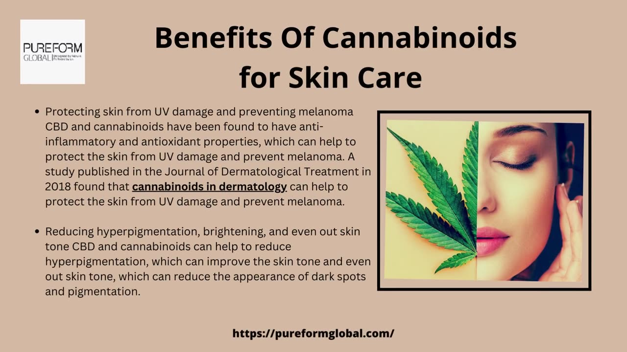 Benefits Of CBD For Skin Care - Pure Form Global