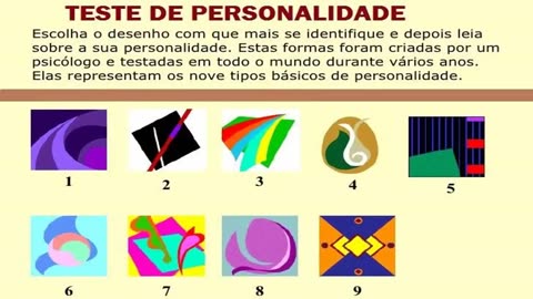 Escolha o desenho que mais se identifica e depois ouça sobre a sua personalidade